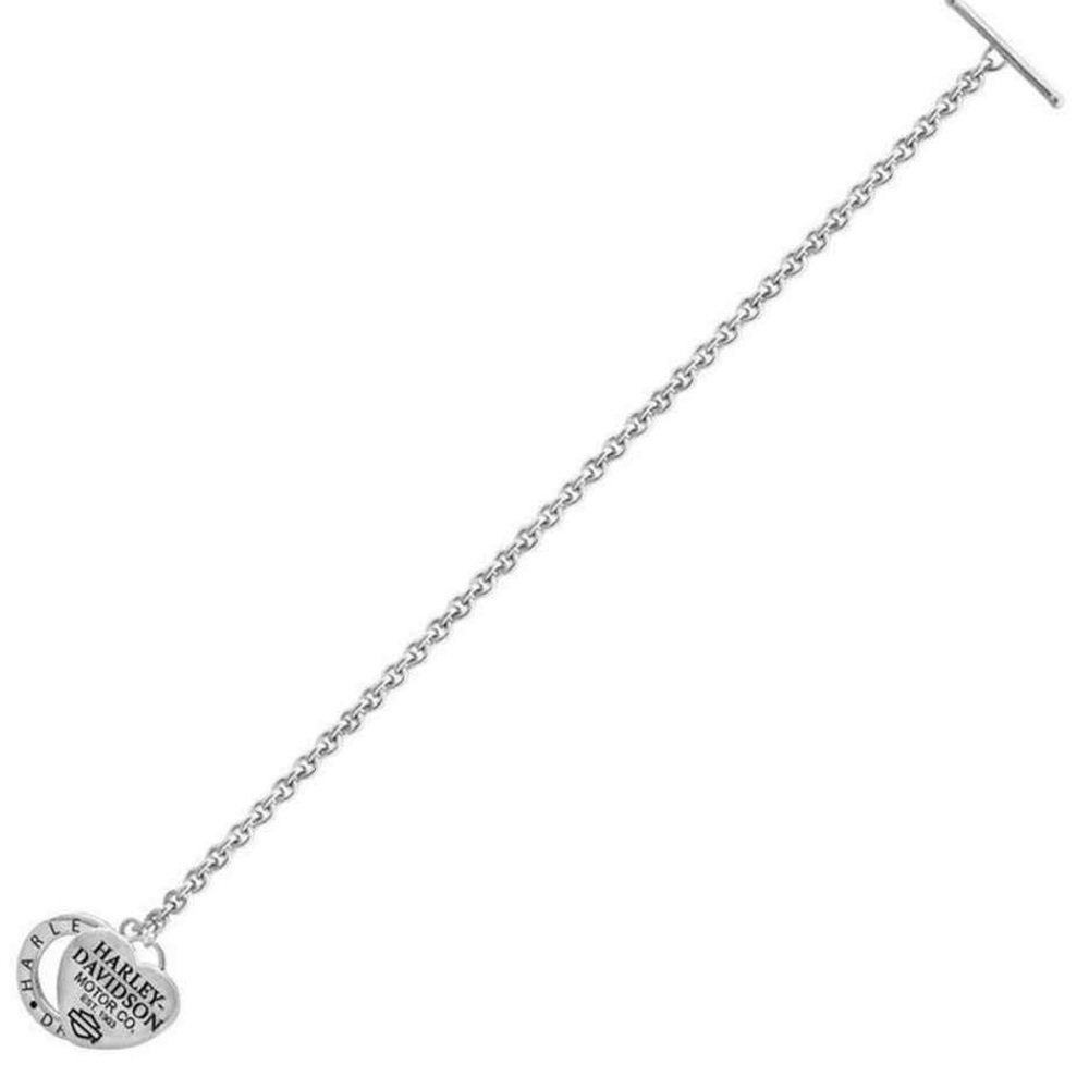 Harley-Davidson® Women's Bracelet, 1903 Heart & Circle Toggle Charm